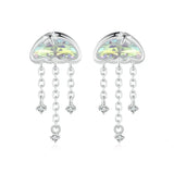 Iridescent Jellyfish Earrings Studs for Women Teen Girls