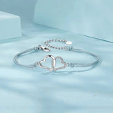Dainty Gray Rope Link Chain Bracelet for Women Teen Girls