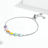 Rainbow Color Enamel Heart Bracelet